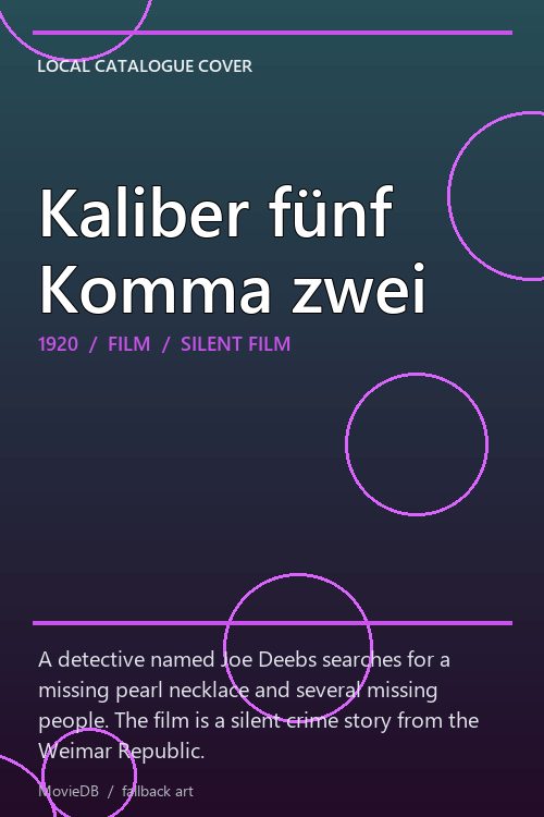 Kaliber fünf Komma zwei poster