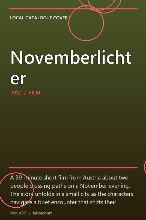 Novemberlichter poster