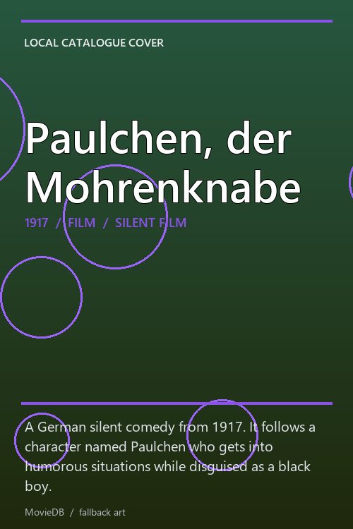 Paulchen, der Mohrenknabe poster