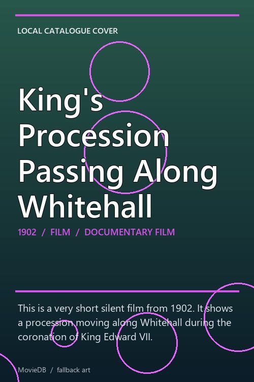 King's Procession Passing Along Whitehall poster