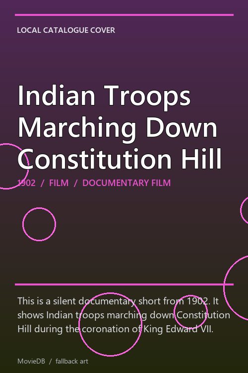 Indian Troops Marching Down Constitution Hill poster