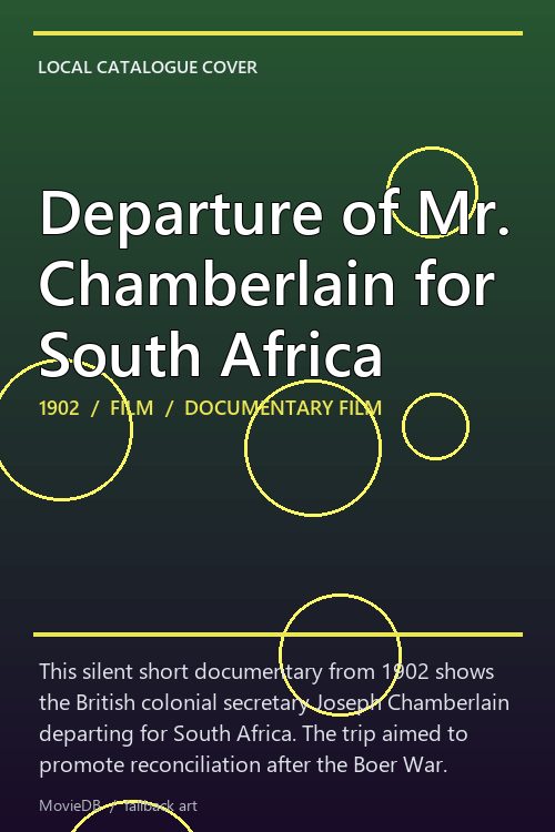 Departure of Mr. Chamberlain for South Africa poster