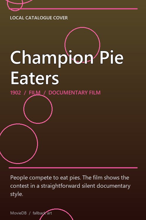 Champion Pie Eaters poster