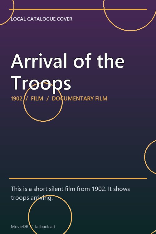 Arrival of the Troops poster