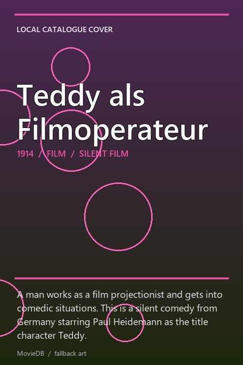 Teddy als Filmoperateur poster