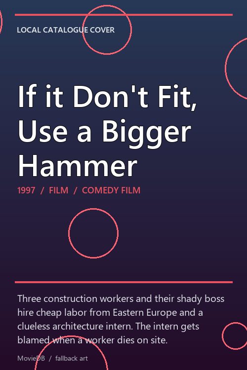 If it Don't Fit, Use a Bigger Hammer poster
