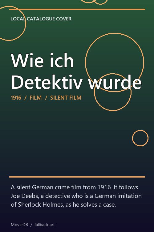 Wie ich Detektiv wurde poster