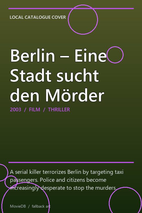 Berlin – Eine Stadt sucht den Mörder poster