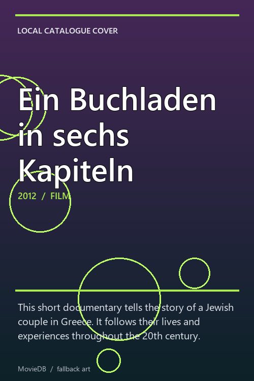 Ein Buchladen in sechs Kapiteln poster