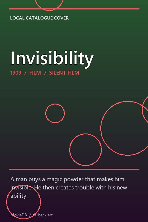 Invisibility poster