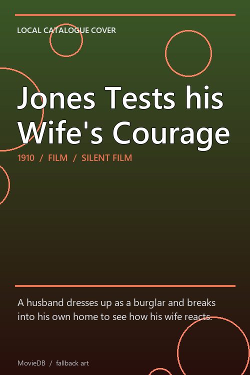 Jones Tests his Wife's Courage poster