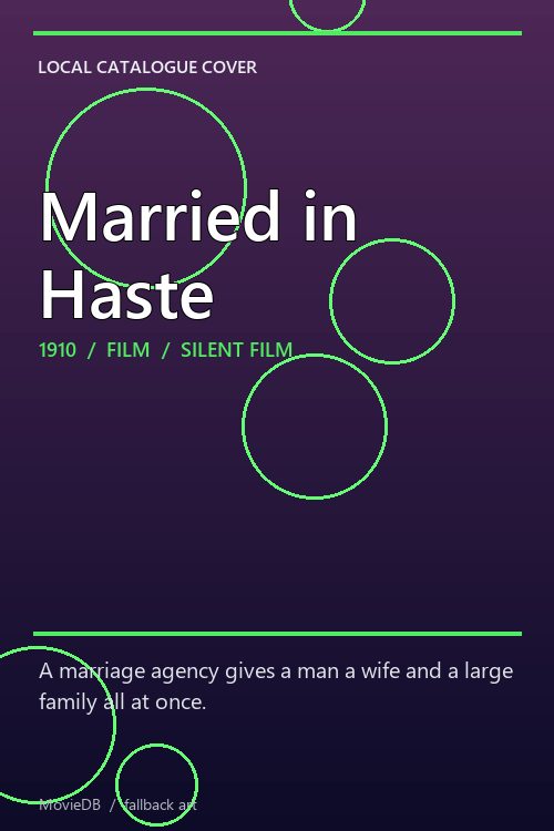 Married in Haste poster