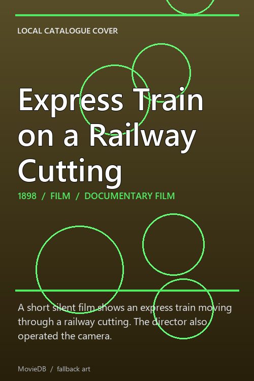 Express Train on a Railway Cutting poster
