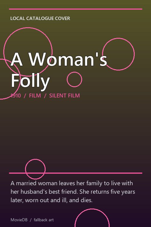 A Woman's Folly poster
