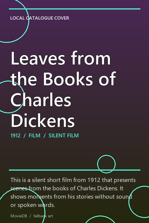 Leaves from the Books of Charles Dickens poster