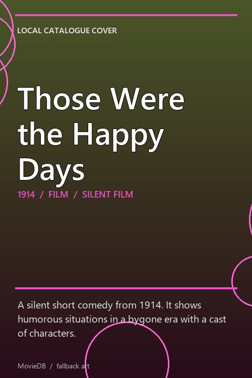 Those Were the Happy Days poster