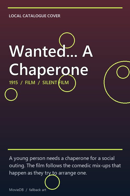 Wanted... A Chaperone poster