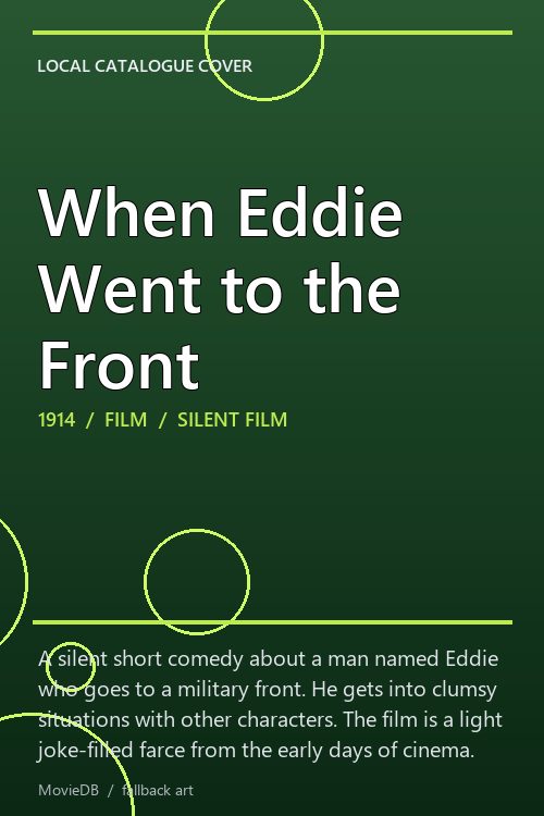 When Eddie Went to the Front poster