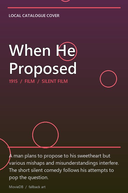 When He Proposed poster