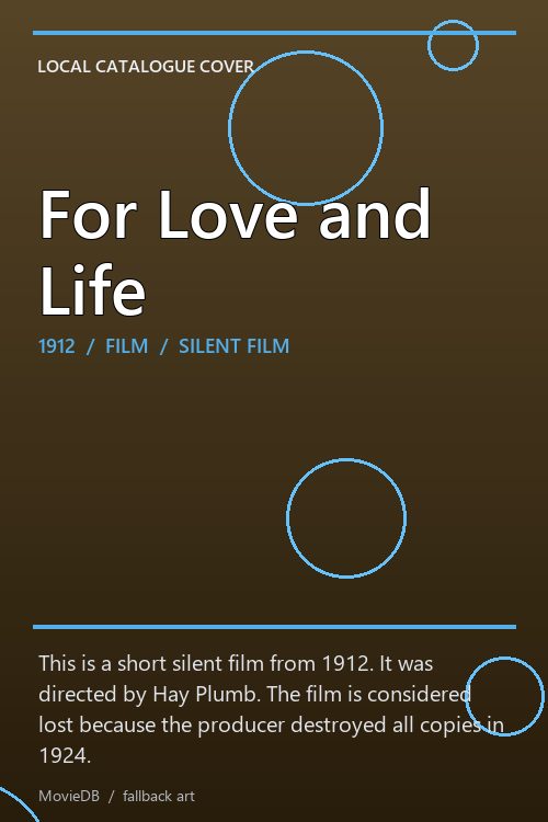 For Love and Life poster
