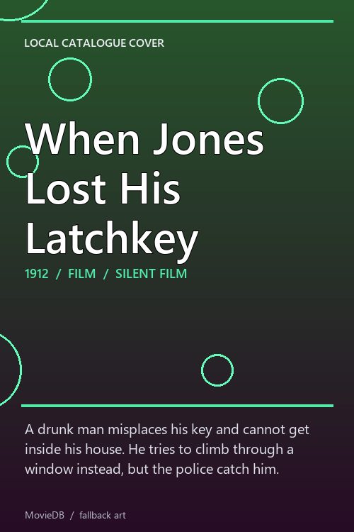 When Jones Lost His Latchkey poster