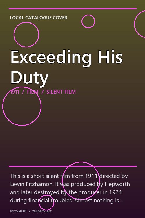 Exceeding His Duty poster