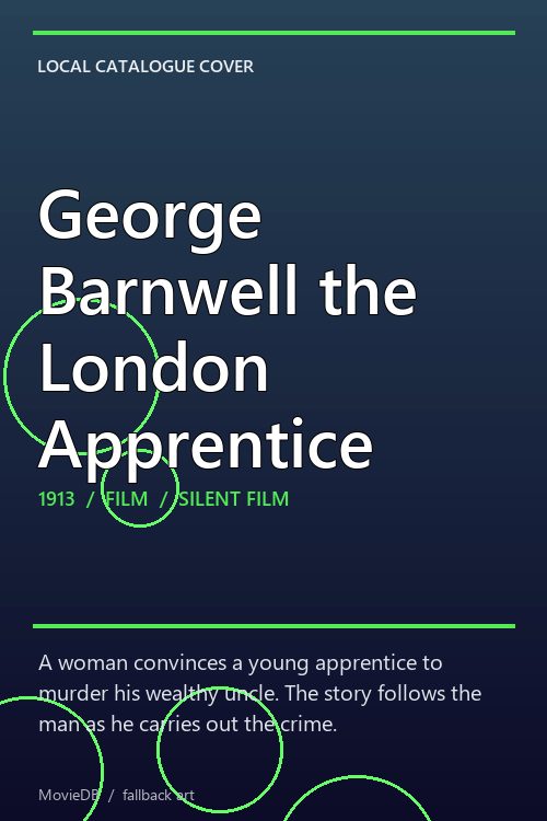 George Barnwell the London Apprentice poster