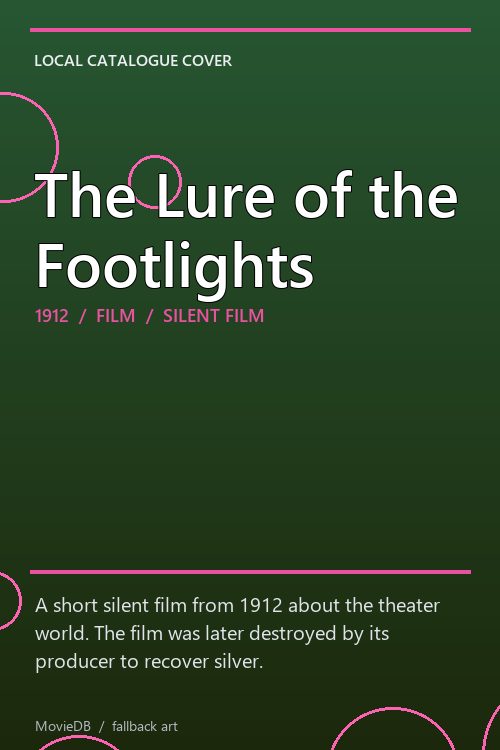 The Lure of the Footlights poster