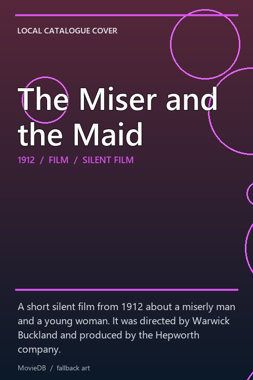 The Miser and the Maid poster