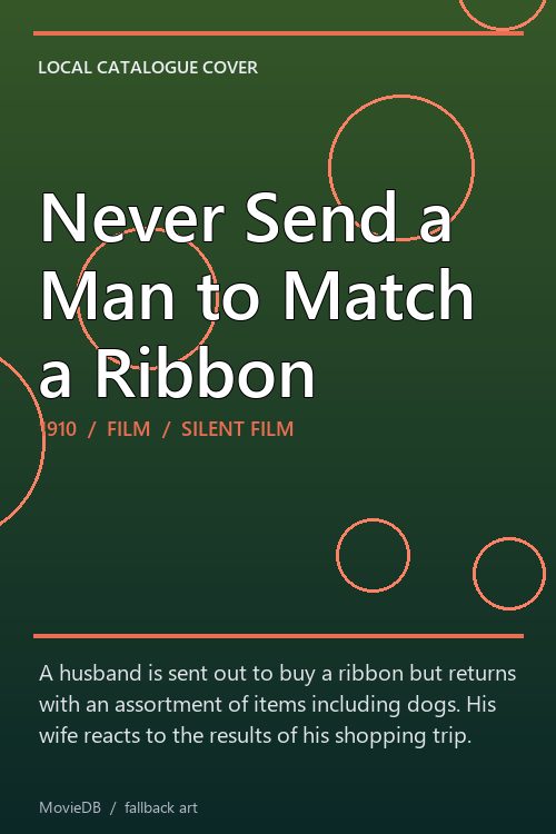 Never Send a Man to Match a Ribbon poster