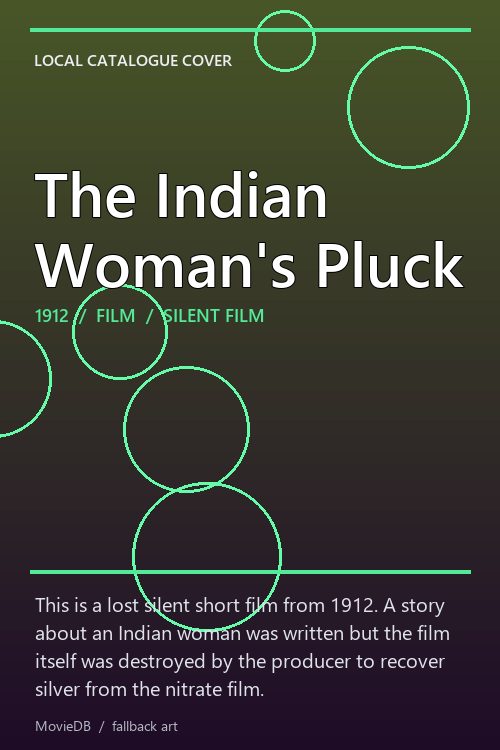 The Indian Woman's Pluck poster