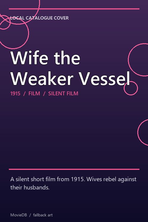 Wife the Weaker Vessel poster