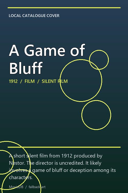A Game of Bluff poster
