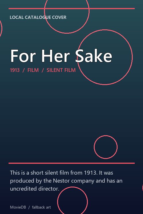 For Her Sake poster