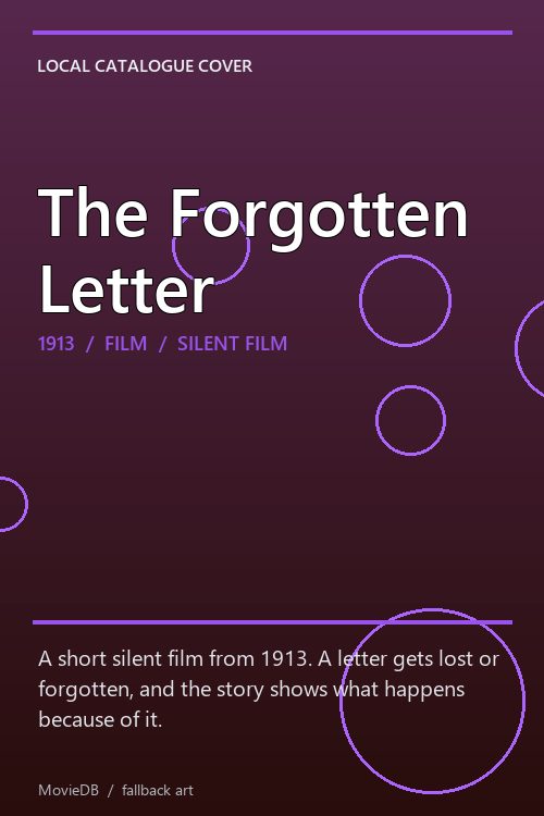 The Forgotten Letter poster