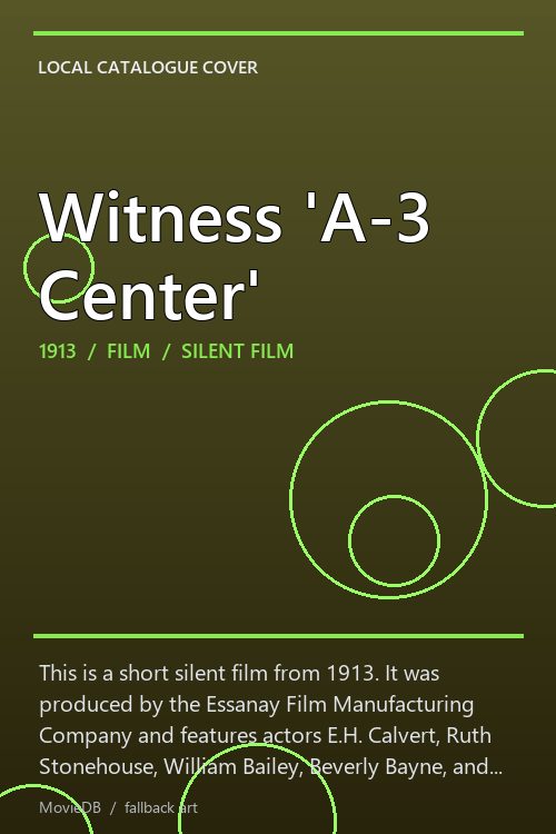 Witness 'A-3 Center' poster