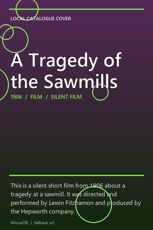 A Tragedy of the Sawmills poster