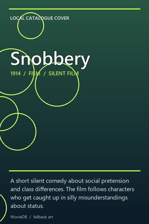 Snobbery poster