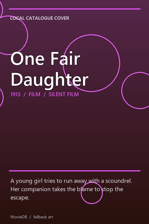 One Fair Daughter poster
