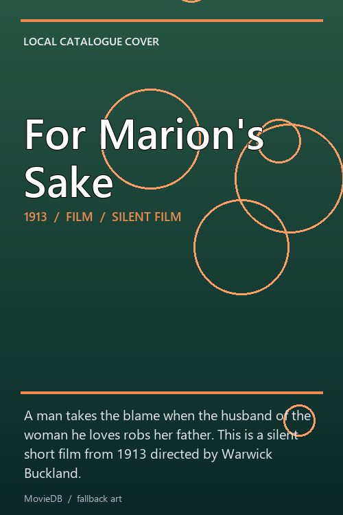 For Marion's Sake poster