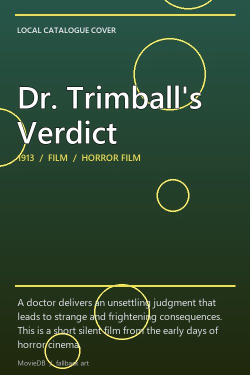 Dr. Trimball's Verdict poster