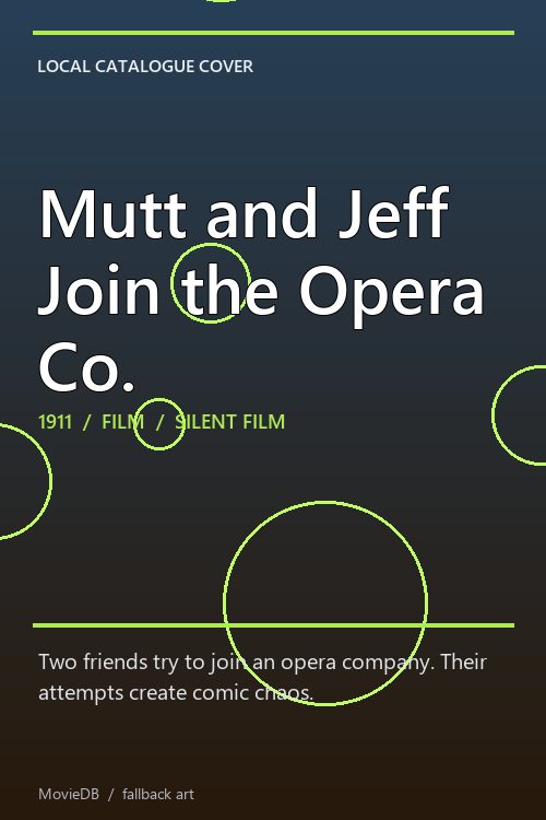 Mutt and Jeff Join the Opera Co. poster