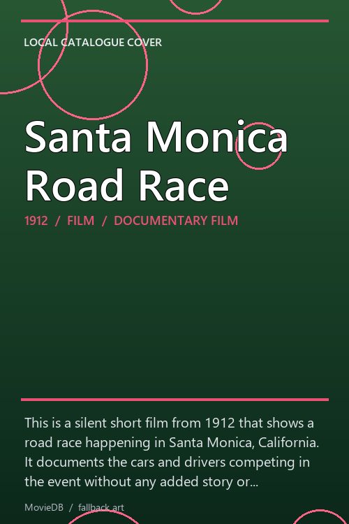 Santa Monica Road Race poster