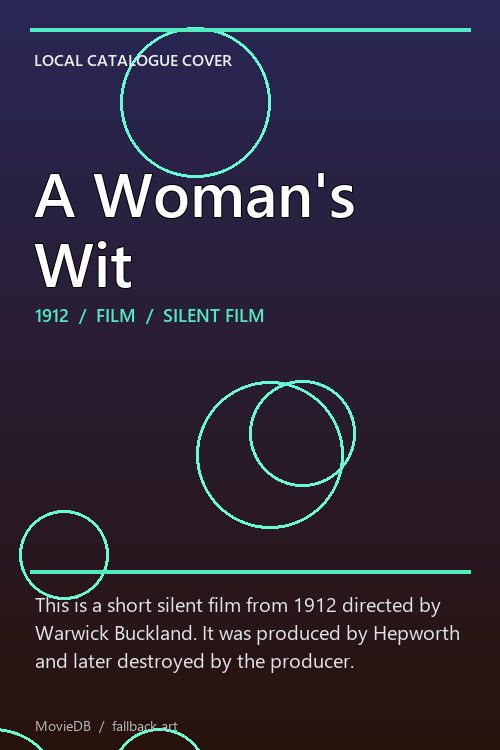 A Woman's Wit poster