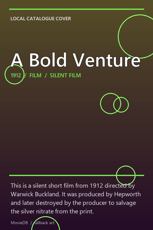 A Bold Venture poster
