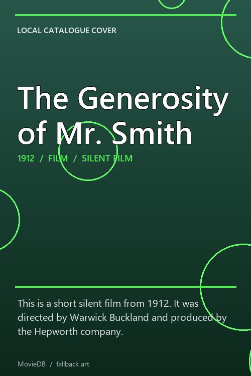 The Generosity of Mr. Smith poster