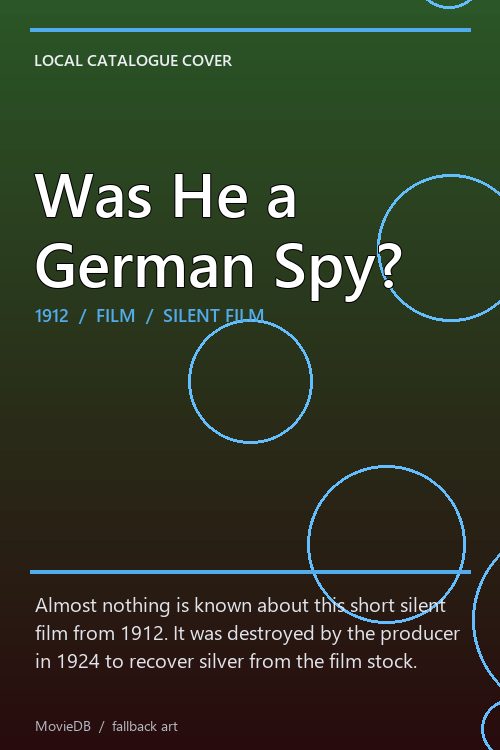Was He a German Spy? poster