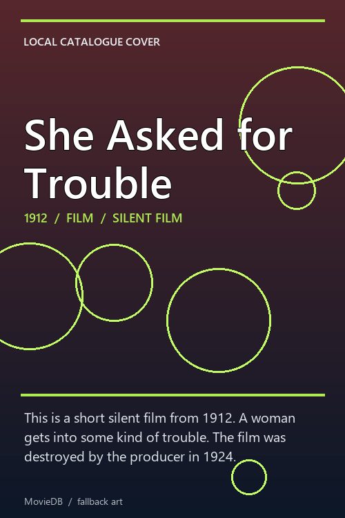 She Asked for Trouble poster