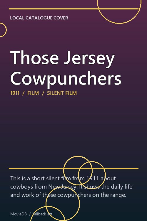 Those Jersey Cowpunchers poster