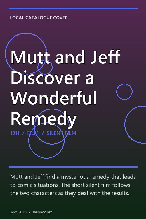 Mutt and Jeff Discover a Wonderful Remedy poster